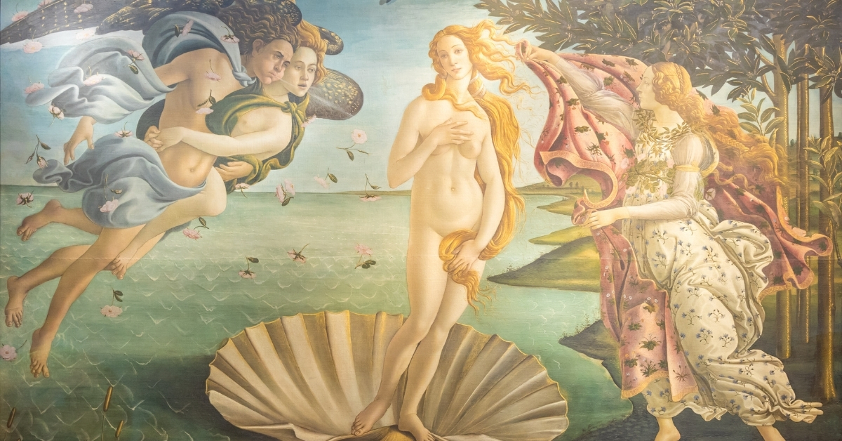 Birth of Venus by Botticelli (Uffizi in Florence)