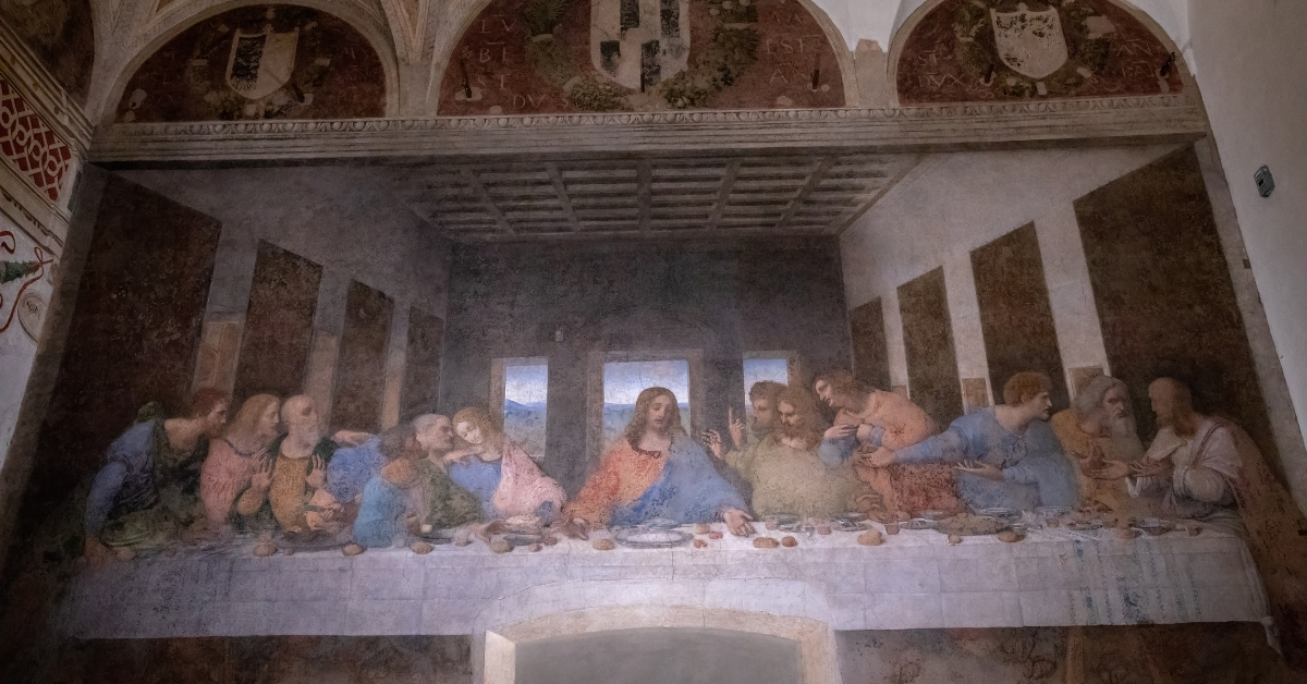 The Last Supper by Leonardo (Santa Maria delle Grazie in Milan)